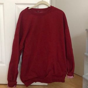 Oversized red brandy Melville sweatshirt